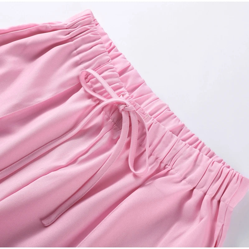 Conjunto de duas peças de linho feminino sem mangas pescoço quadrado colete combinando calças largas verde limão casual escritório verão outfit ternos