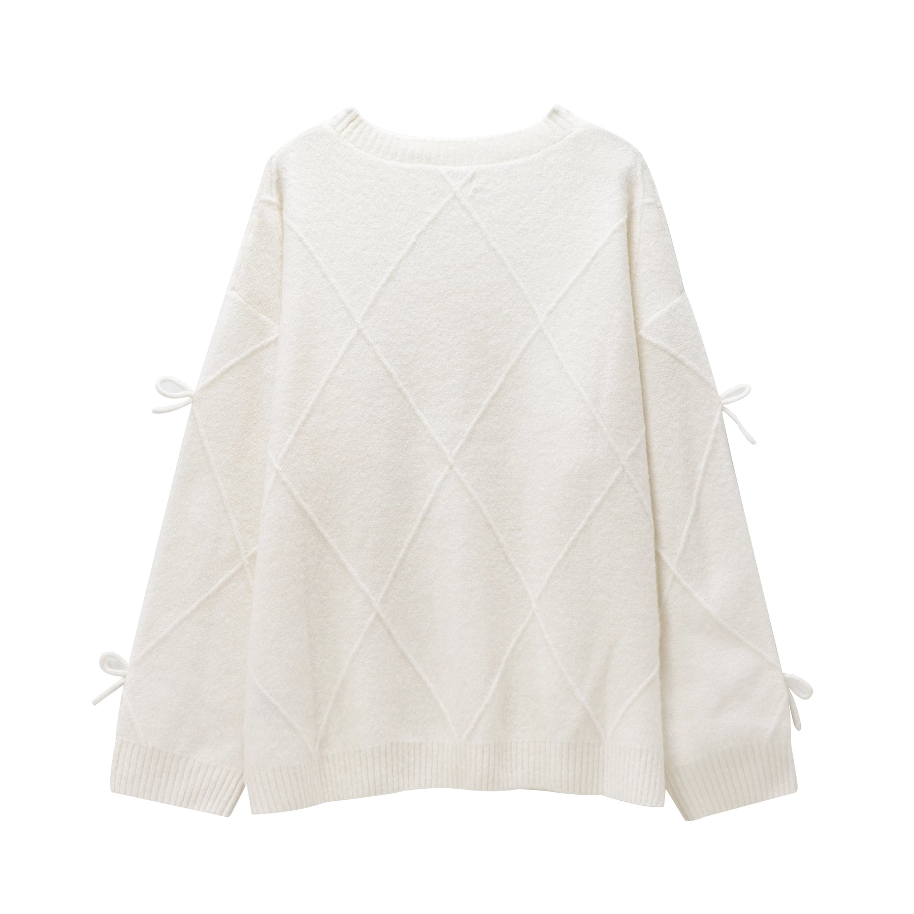 Trafshe arco camisola feminina outono inverno novo estilo preguiçoso solto exterior usar design anti-envelhecimento pulôver de malha topo 1269568