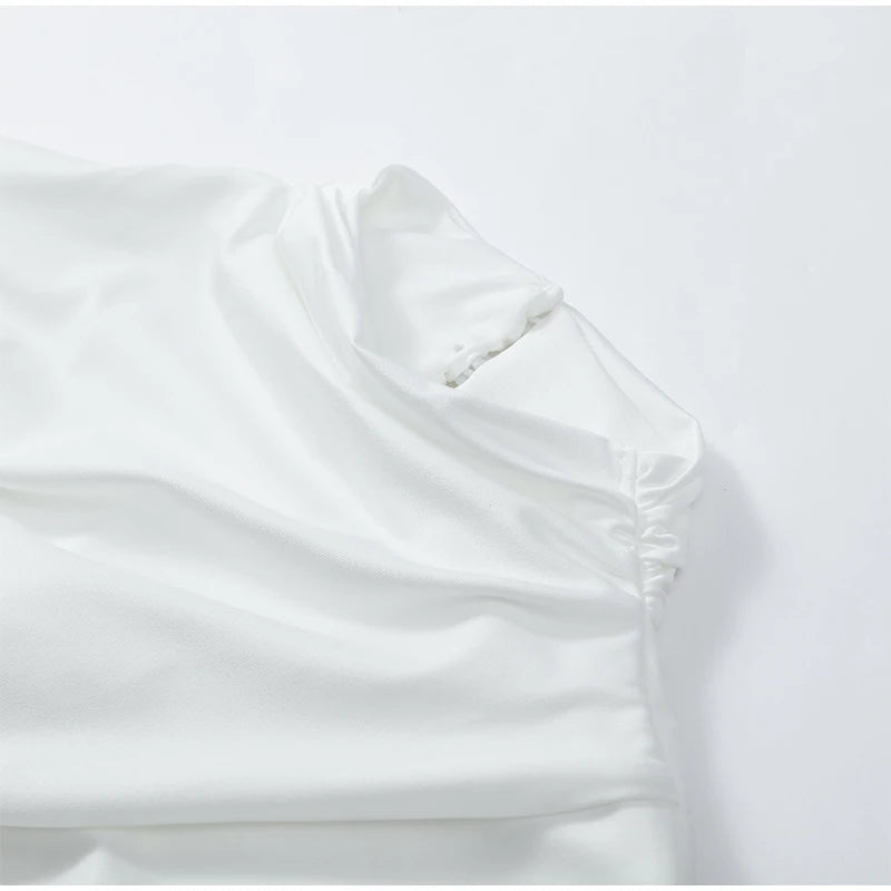 Chic sólido plissado hem retalhos vestidos longos feminino elegante o pescoço mangas completas roupões moda feminina férias high street wear