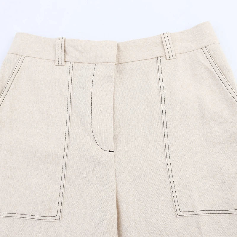 Elegante colete plissado calças de perna larga 2025 verão nova senhora calças compridas ternos moda babados fora do ombro regata calças soltas