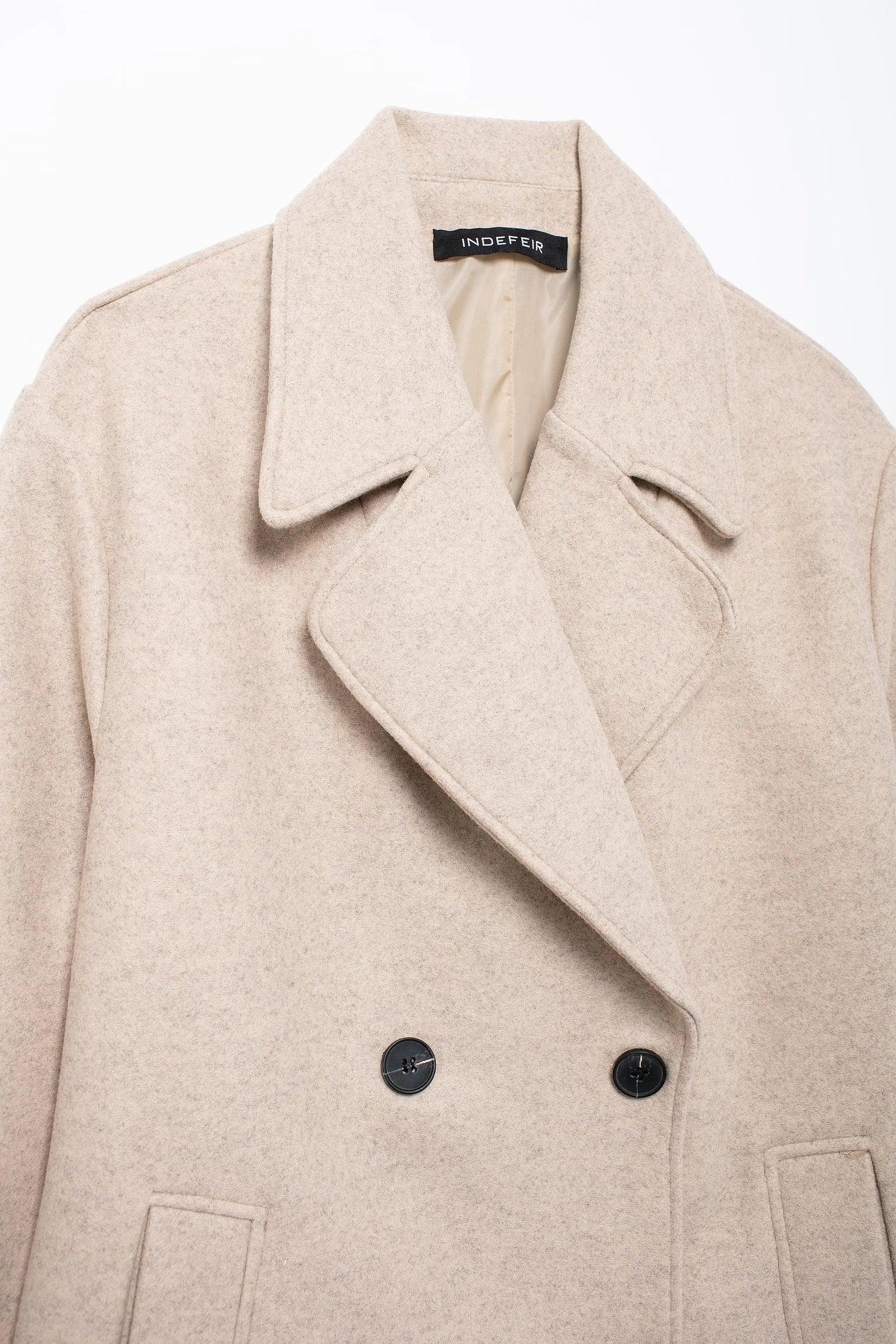 Trafza casaco de inverno para mulher 2024 lapela sólida duplo breasted longo cardigan topo feminino pokcet streetwear mulher novo em outerwear