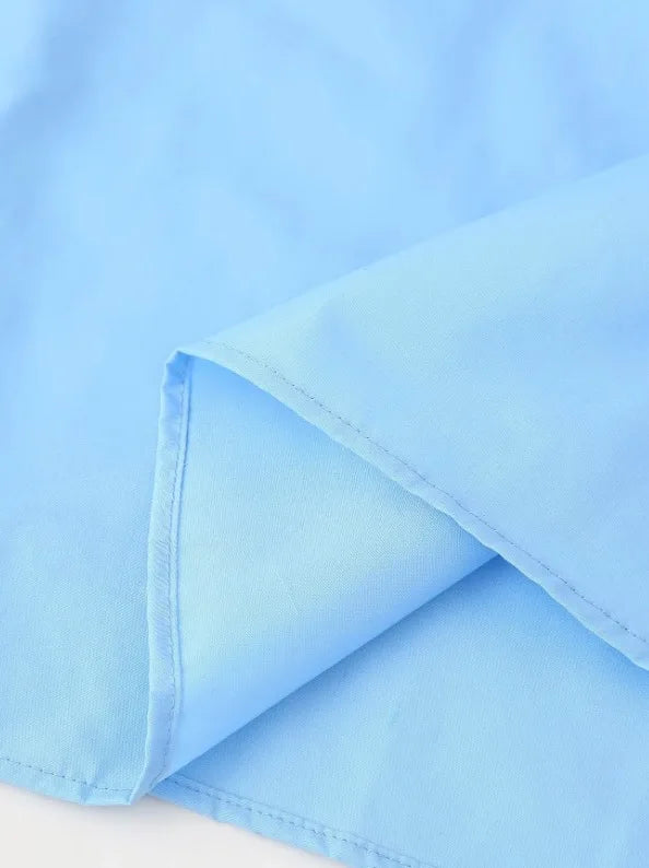 Azul com decote em v cintura cinching cinto 3d flor borboleta nó férias vestido longo feminino moda transfronteiriça manga curta sino sle