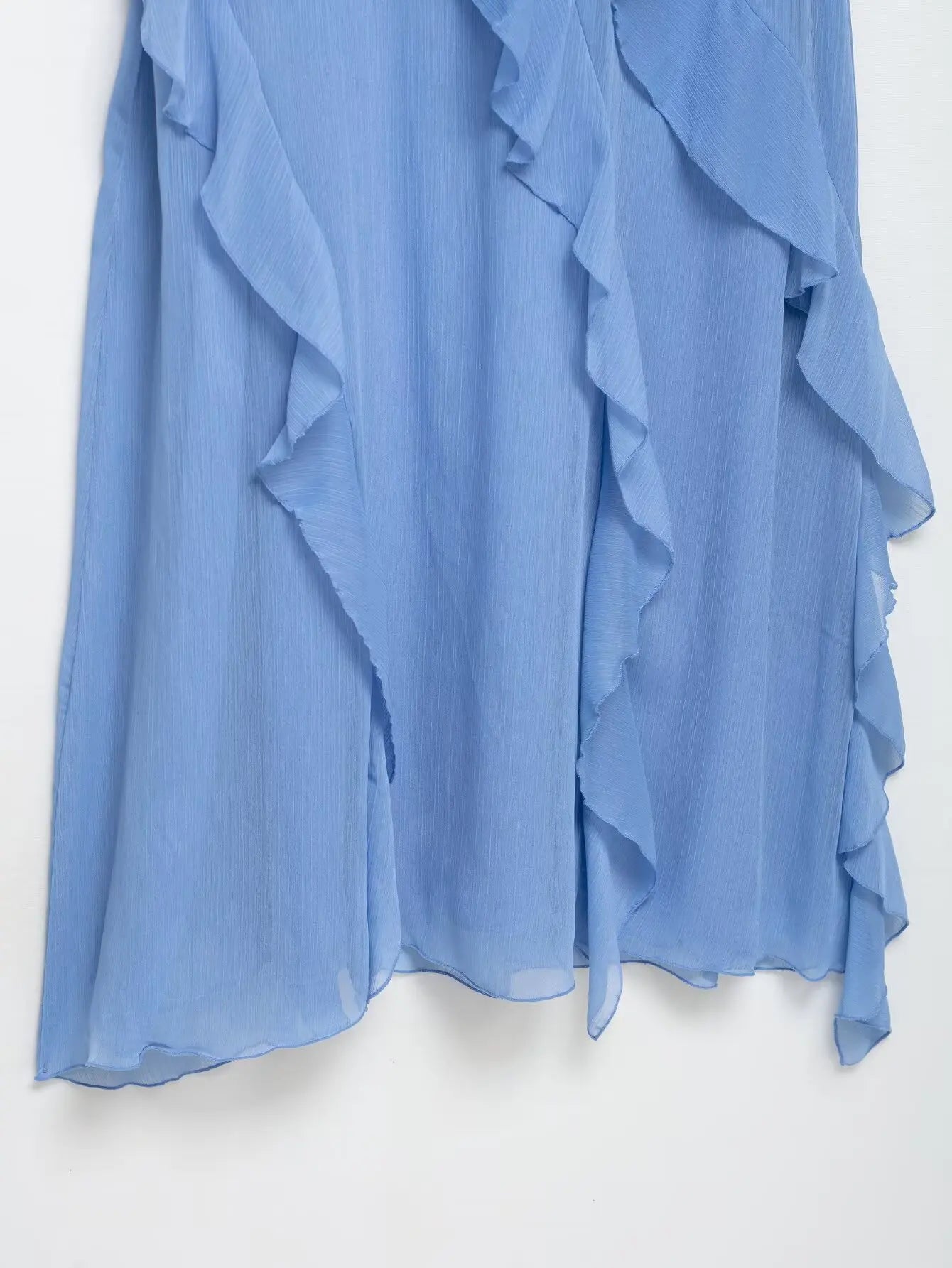 Myst & za2025 verão nova moda casual feminina simples e confortável temperamento em camadas vestido suspensor decorativo