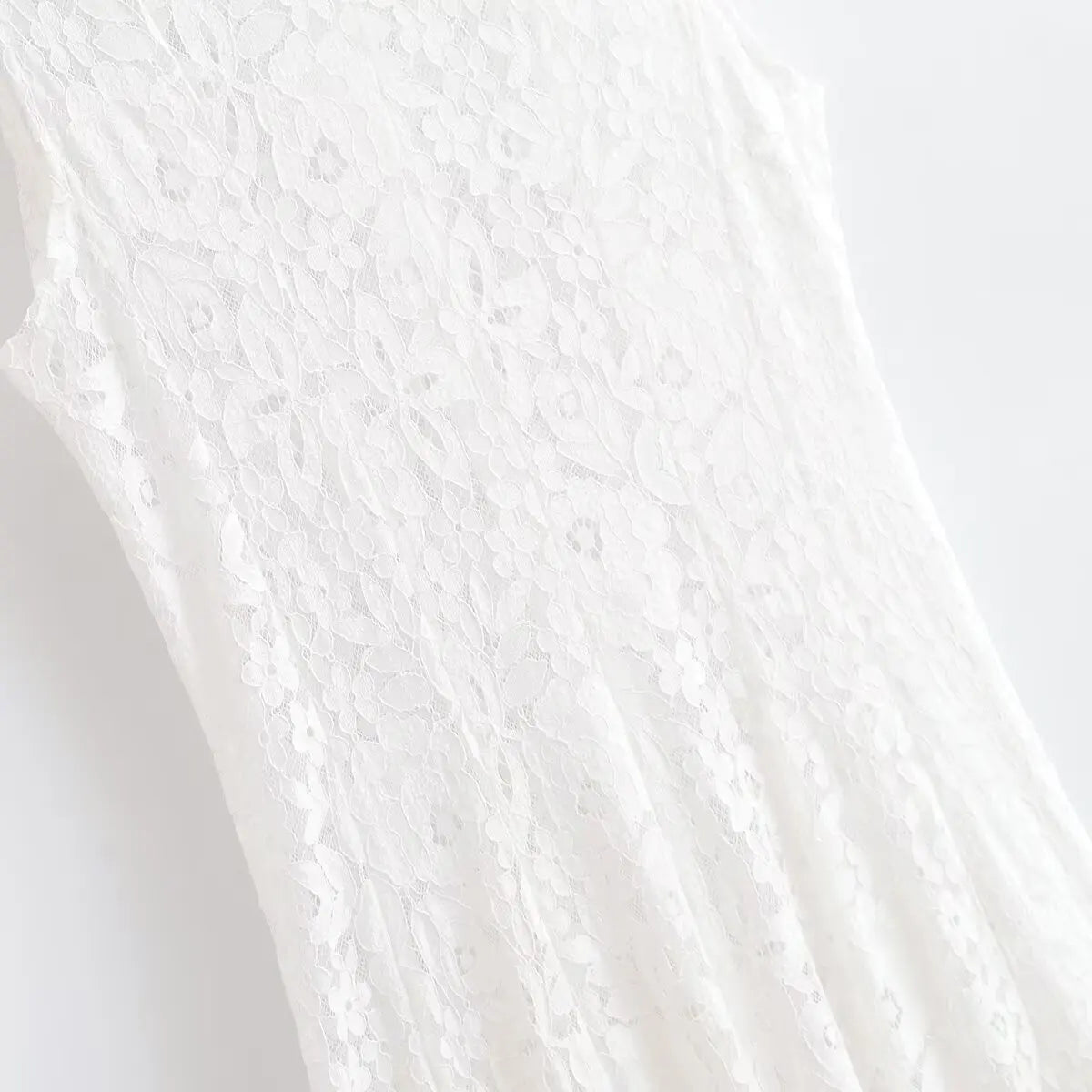 Fairycore impresso vestidos de renda gancho flor oco aberto para trás com zíper sexy vestido elegante para mulher no verão