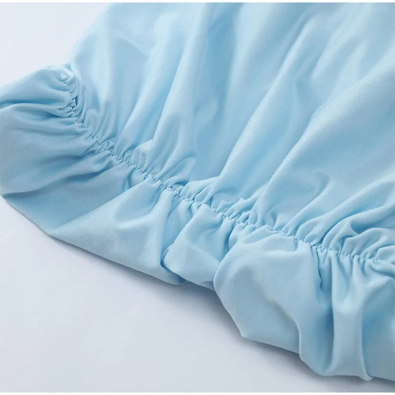 Chic sólido plissado hem retalhos vestidos longos feminino elegante o pescoço mangas completas roupões moda feminina férias high street wear