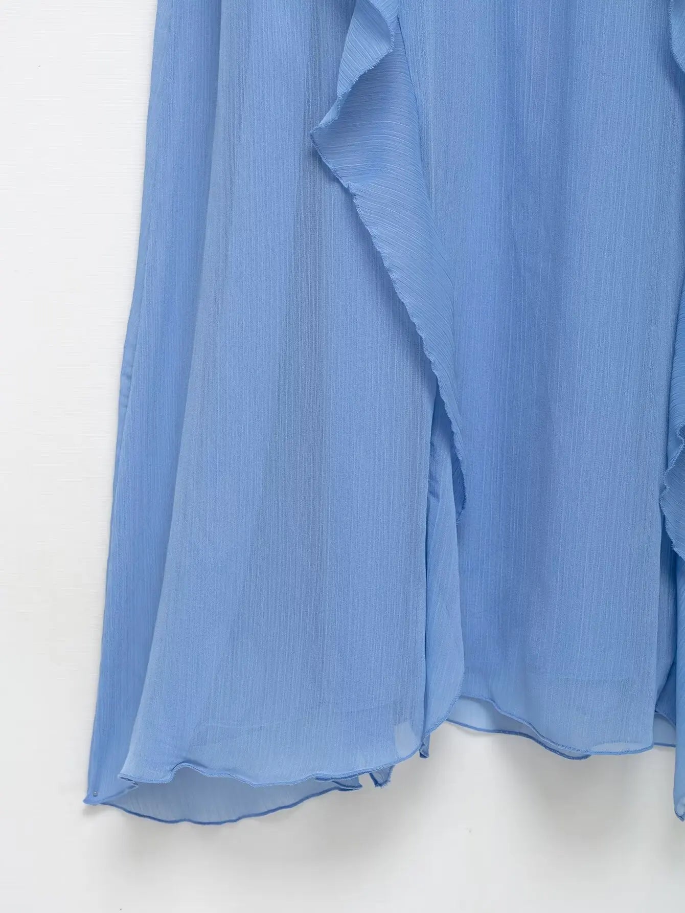 Myst & za2025 verão nova moda casual feminina simples e confortável temperamento em camadas vestido suspensor decorativo