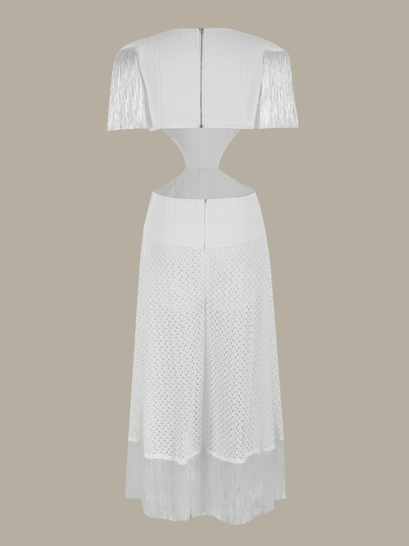 Vestido longo com borlas para mulheres, decote em V profundo, sexy e elegante, festa feminina, férias, vestido chique, roupas femininas, novo, 2024