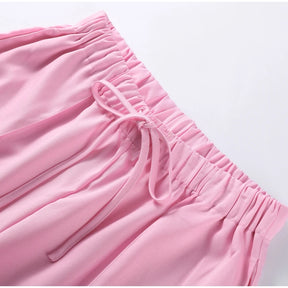Conjunto de duas peças de linho feminino sem mangas pescoço quadrado colete combinando calças largas verde limão casual escritório verão outfit ternos