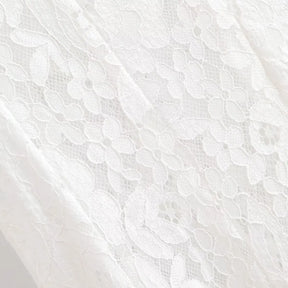 Fairycore impresso vestidos de renda gancho flor oco aberto para trás com zíper sexy vestido elegante para mulher no verão