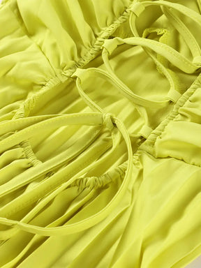 Vestido longo plissado sem alças feminino com fita, vestes femininas, sem mangas, sem costas, elegante, vestidos de festa, sexy, verão, novo, 2022