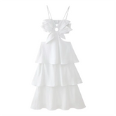 PB & ZA2024-Women's tridimensional flor empilhada cinta vestido, vestido de emagrecimento, versátil, sexy, cor sólida, estilo de moda, novo, outono