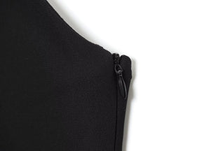Roupas femininas 2025 verão novo produto estilo doce e picante em camadas decoração halter pescoço colarinho irregular vestido longo