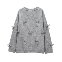 Trafshe arco camisola feminina outono inverno novo estilo preguiçoso solto exterior usar design anti-envelhecimento pulôver de malha topo ﻿ 1269568