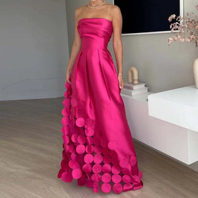 Sexy elegante fora do ombro cetim emendado oco para fora vestido de festa feminino verão sem costas vermelho chique banquete vestidos de noite 2025 novo