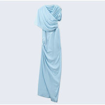 Chic sólido plissado hem retalhos vestidos longos feminino elegante o pescoço mangas completas roupões moda feminina férias high street wear