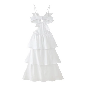 PB & ZA2024-Women's tridimensional flor empilhada cinta vestido, vestido de emagrecimento, versátil, sexy, cor sólida, estilo de moda, novo, outono