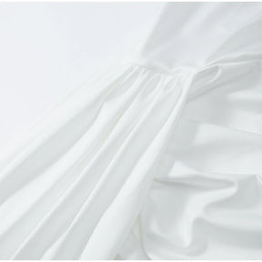 Chic sólido plissado hem retalhos vestidos longos feminino elegante o pescoço mangas completas roupões moda feminina férias high street wear