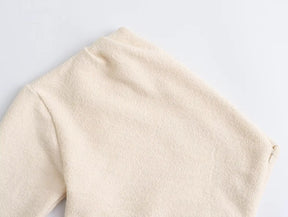 TRAF-Vestido de textura assimétrica para mulheres, cintura alta, fino, Midi sólido, vestidos longos, moda casual, 2023