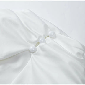 Chic sólido plissado hem retalhos vestidos longos feminino elegante o pescoço mangas completas roupões moda feminina férias high street wear
