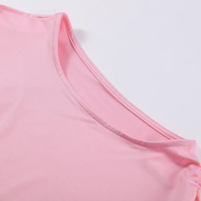 Moda sólida saia plissada define feminino sem mangas colheita topos de cintura alta elástica a linha saias 2025 primavera senhora ternos elegantes