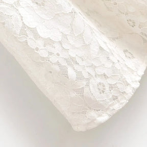 Fairycore impresso vestidos de renda gancho flor oco aberto para trás com zíper sexy vestido elegante para mulher no verão