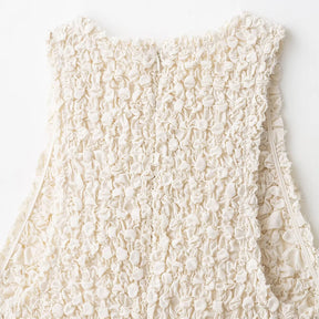 TRAF Vestido de retalhos plissado elástico para mulher Vestido de praia comprido sem mangas O Neck Vest Vestidos de festa para mulher